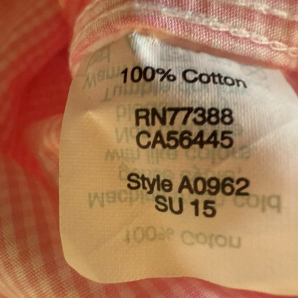 J. Crew Thompson Shirt Mens 15-15.5 Pink‎ Gingham Check Button Up 80s Two Ply